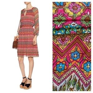 Diane Von Furstenberg DVF Pink Colorful Floral Parry Silk Dress 4